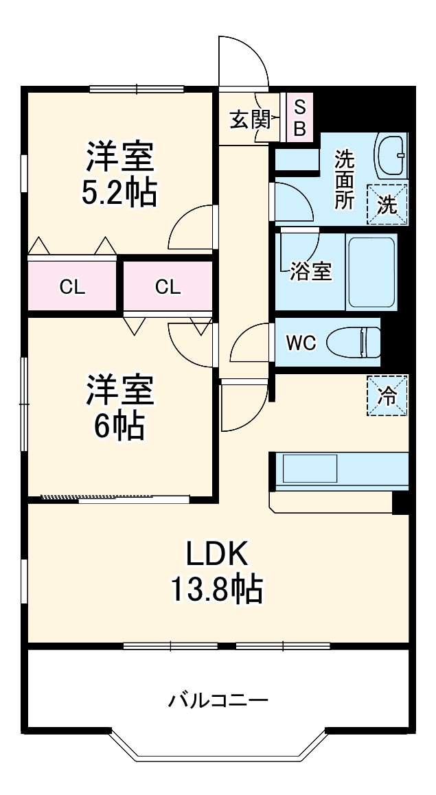 シャルマンフラットリヴァーⅠの間取り