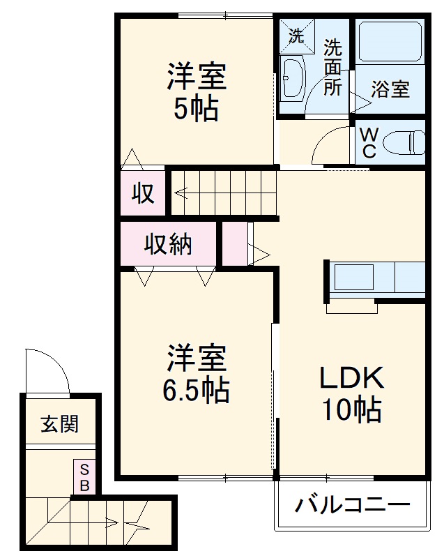 パルク・フルール B棟の間取り