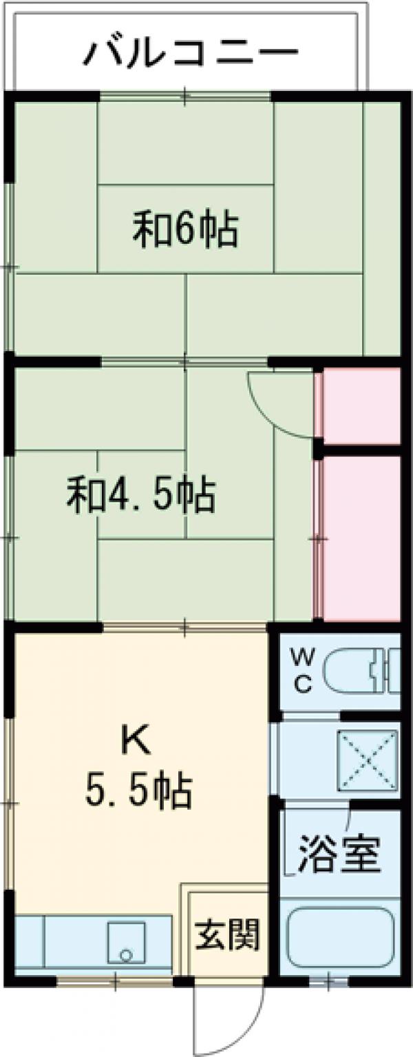 ヒラタハイツⅠの間取り