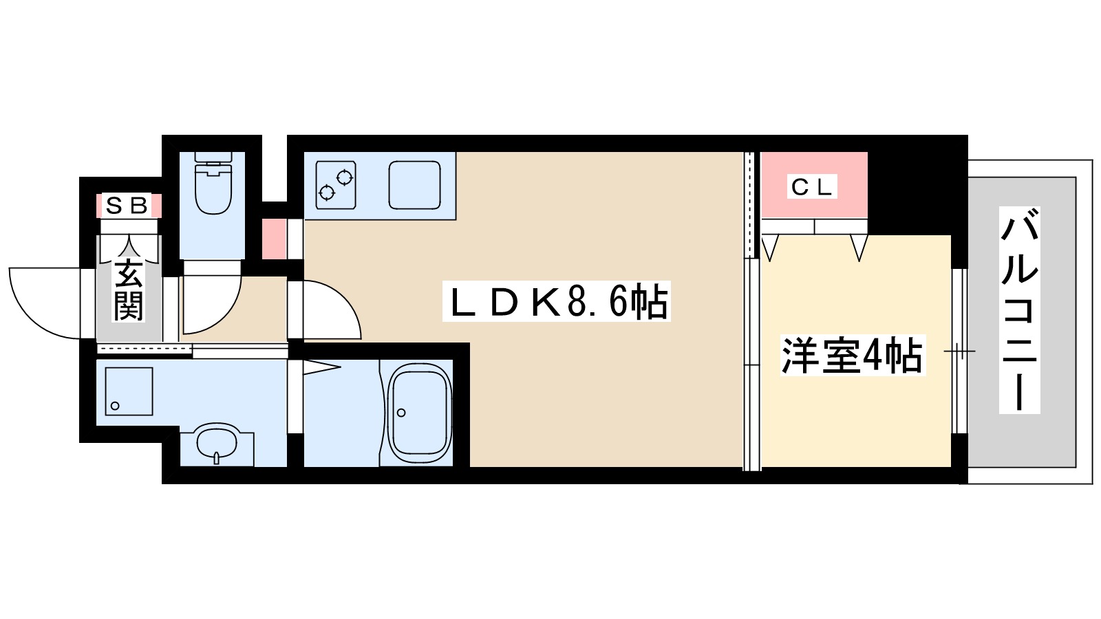 プライムコート神崎川の間取り
