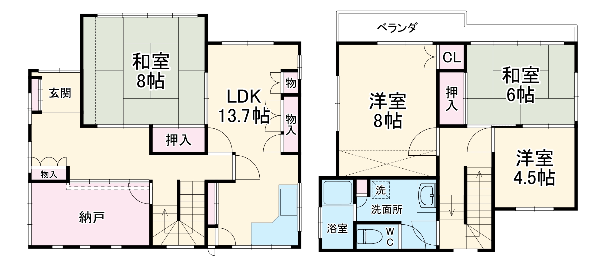 菅野貸家の間取り