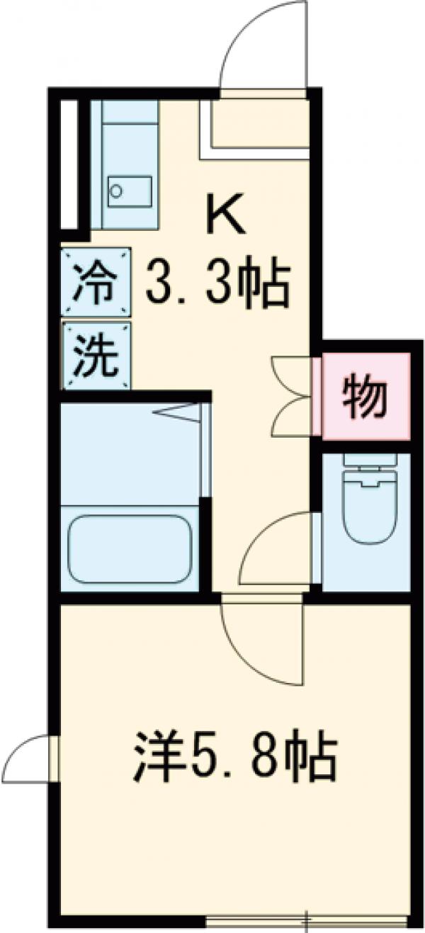 マーレ明大前Ⅱ・101号室の間取り