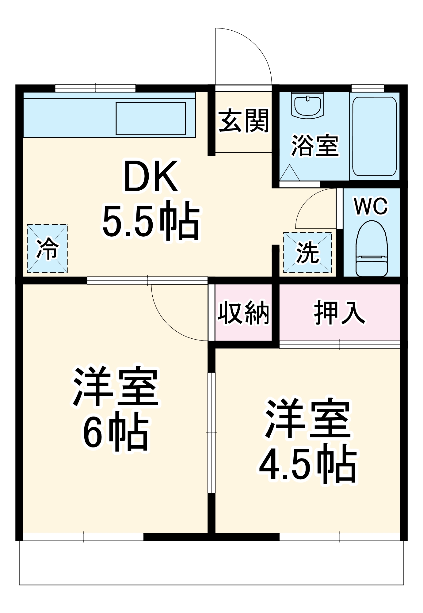 グリーンハイツBの間取り
