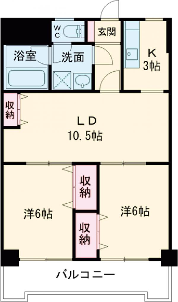 幸洋ハイツ三番町の間取り