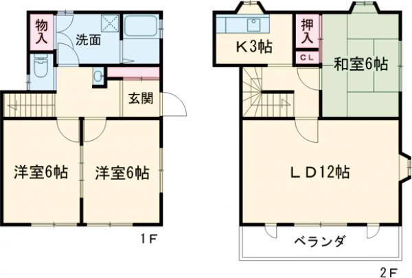 寺田貸家の間取り