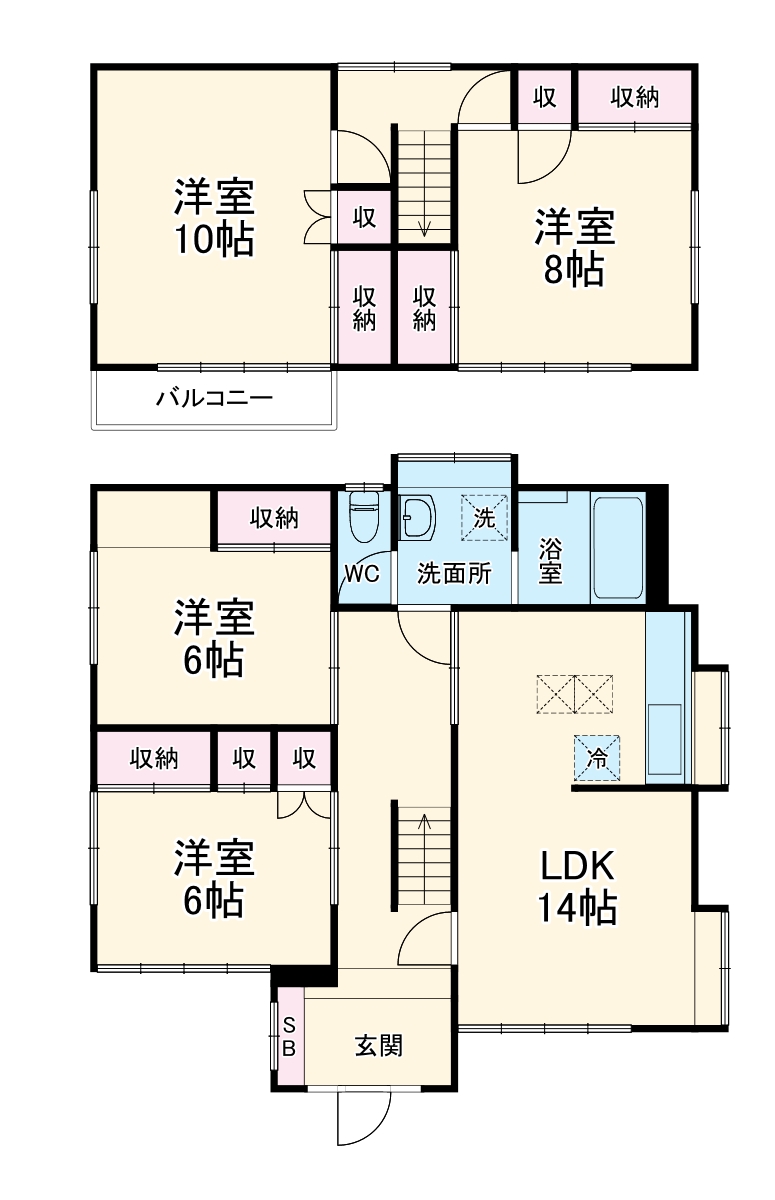 上志津貸家の間取り