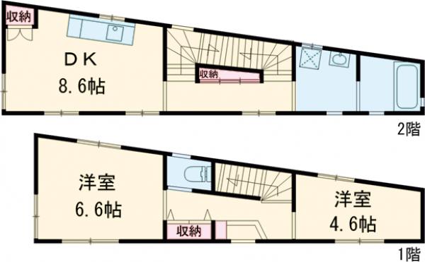 江戸川1丁目貸家の間取り