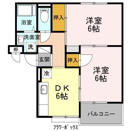 フジスカイマンションの間取り