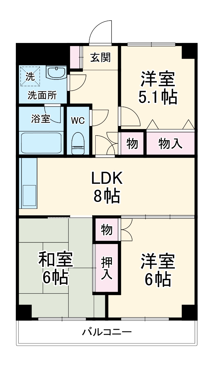 鷺沼台スカイマンションの間取り