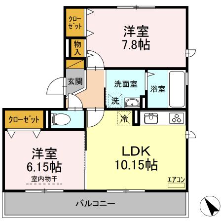 イグレット 2番館の間取り