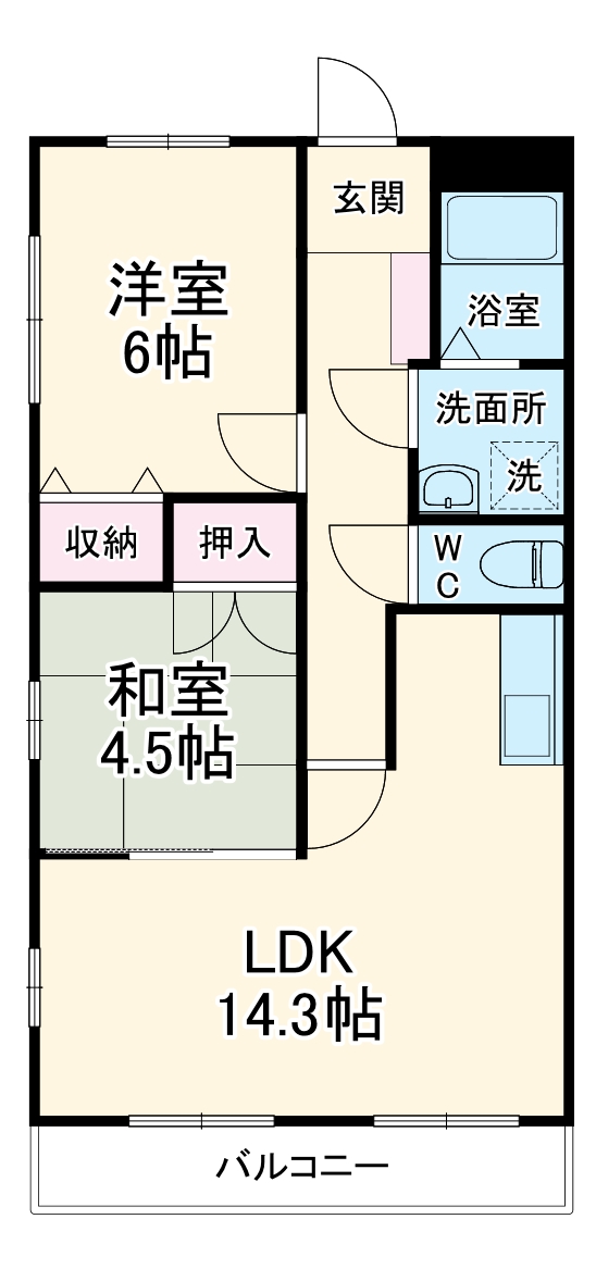 ライフ21蒲郡の間取り