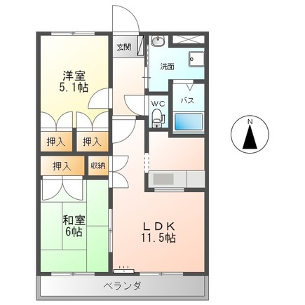 戸頭海老原ハイツの間取り