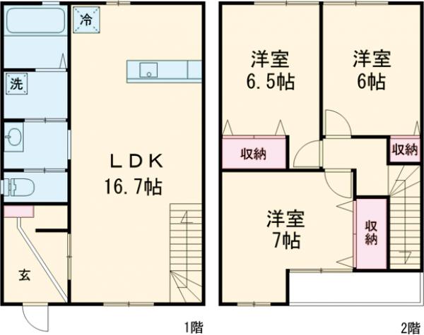 カシータ藤代 A棟の間取り