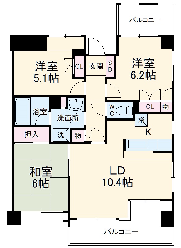 パティオス10番街の間取り