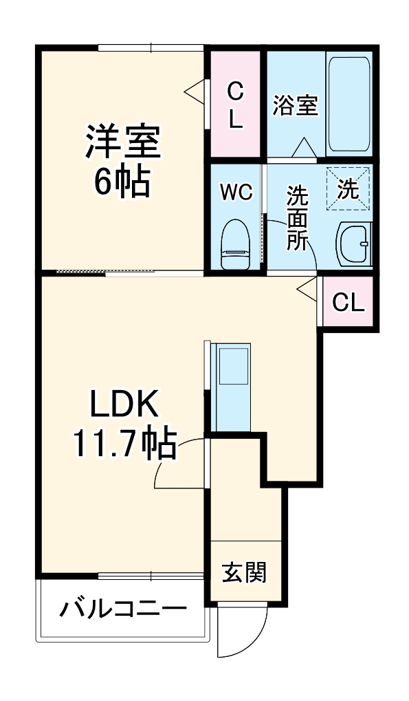 AFC RESIDENCE見付Bの間取り