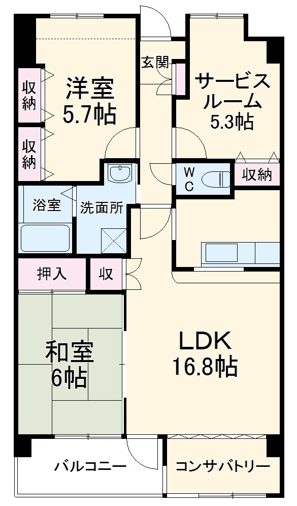 ソレイユ華の間取り
