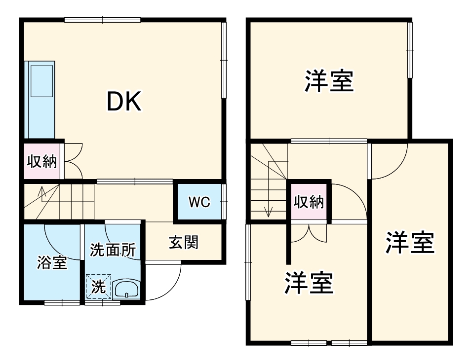 広野台貸家の間取り