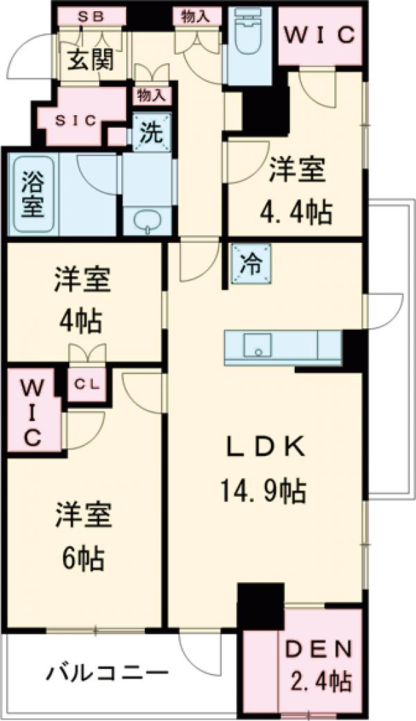 343 RESIDENCE MEGUROⅡの間取り
