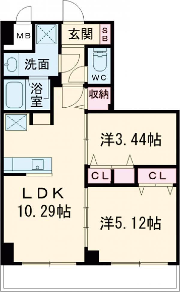 S-RESIDENCE千住大橋の間取り