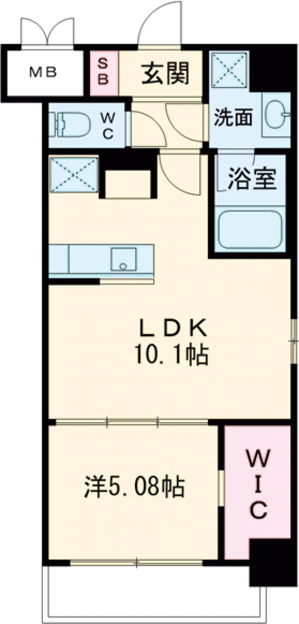 S-RESIDENCE千住大橋・1105号室の間取り