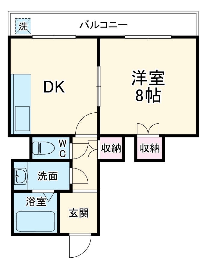 秀和ハイツA棟の間取り