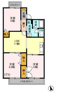 ドミールヴィレッジ Iの間取り