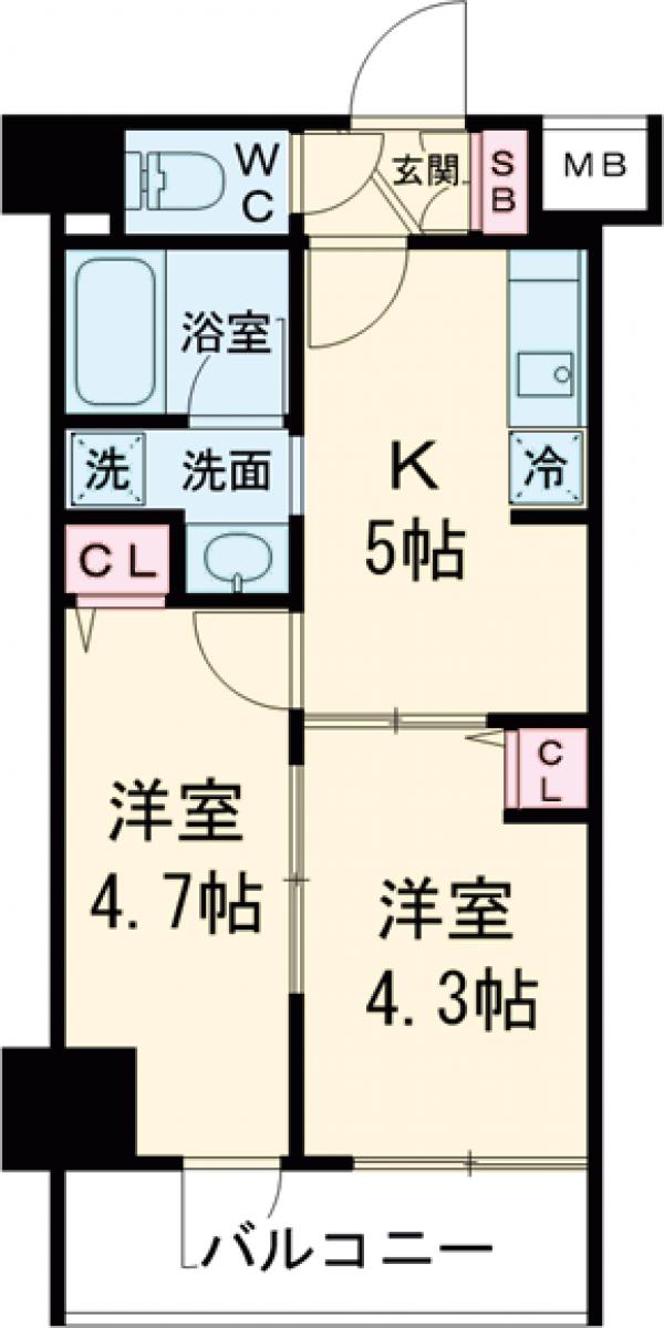 ティモーネグランデ田端ドゥーエの間取り