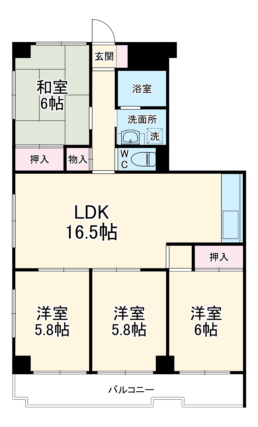 PLENDY矢部さくら通りの間取り