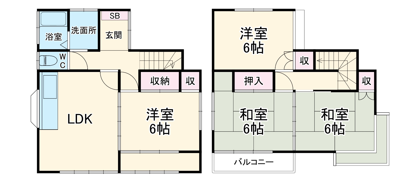 中依知貸家の間取り