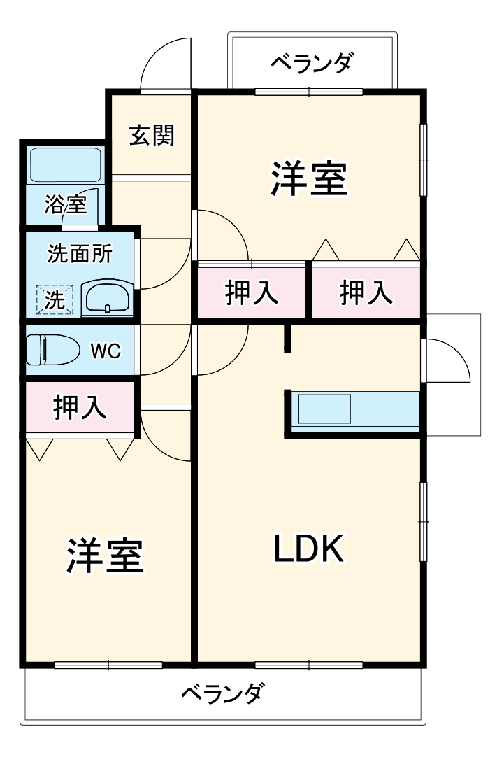 スーペリア松田Ⅰの間取り