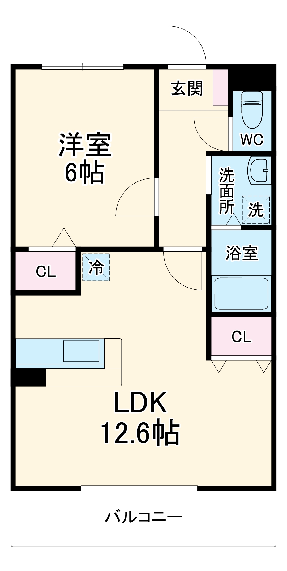 庵マンションの間取り