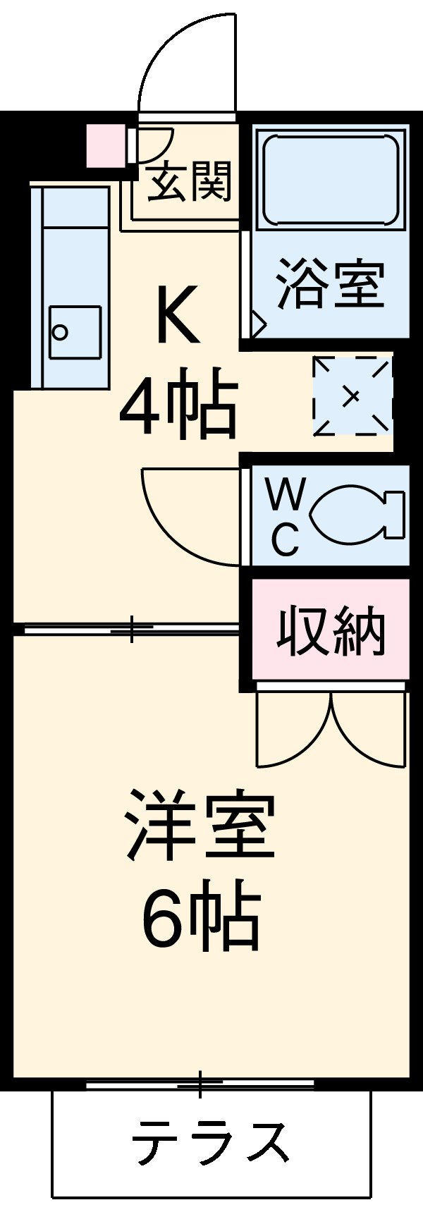 ハイツ文木Bの間取り