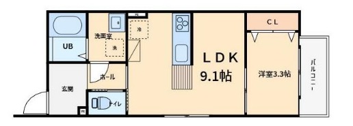 ブランメゾンBの間取り