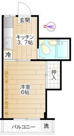 栃木屋コーポ・302号室の間取り