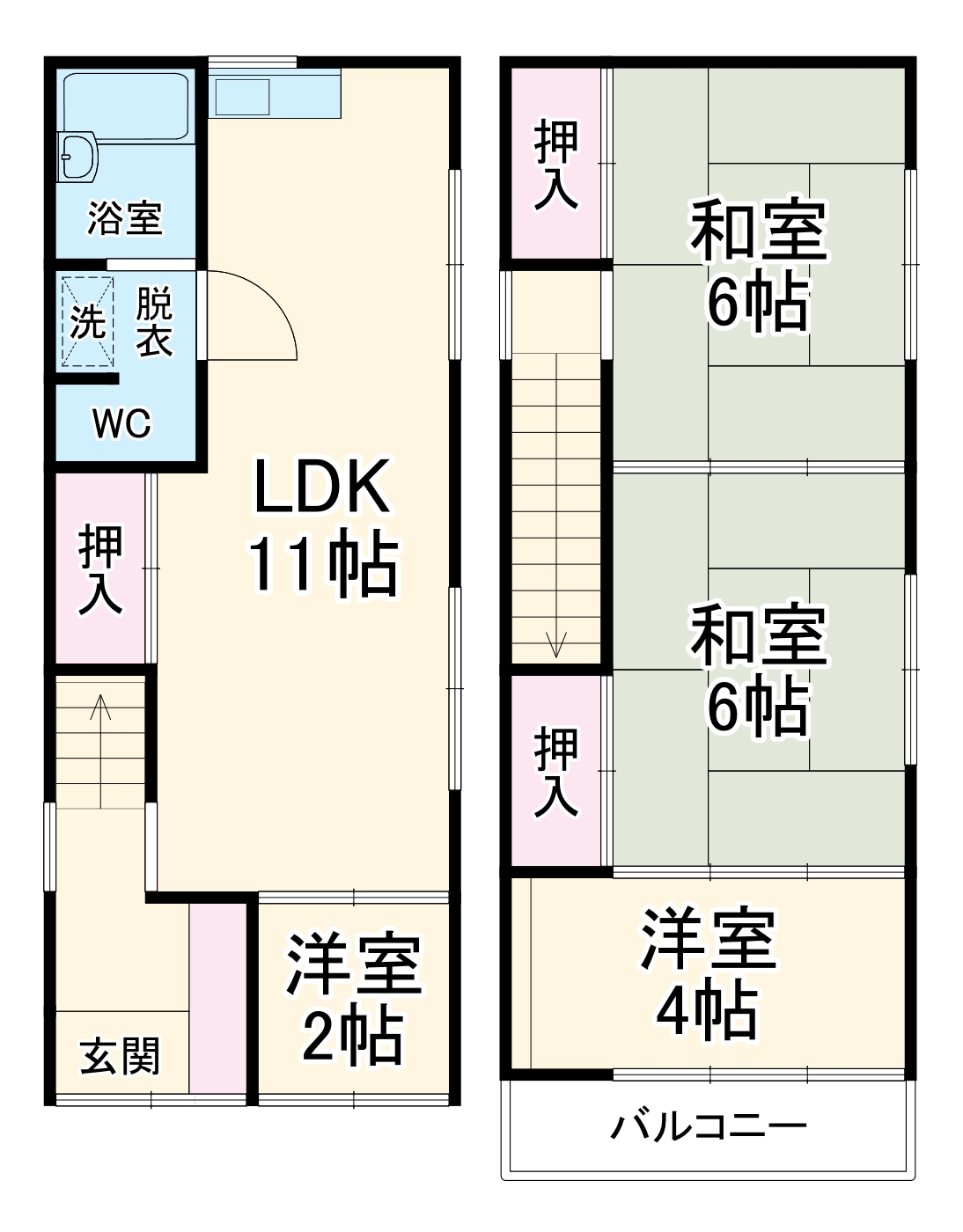 港南6丁目戸建ての間取り
