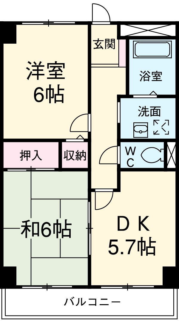 キャトル白山の間取り