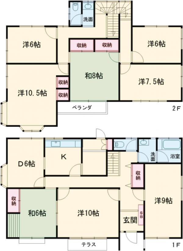 北野台2丁目T邸貸家の間取り