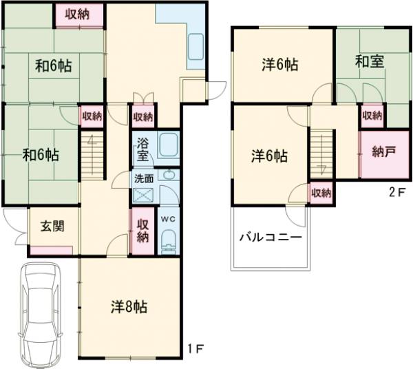 殿本様邸(山直中町)の間取り
