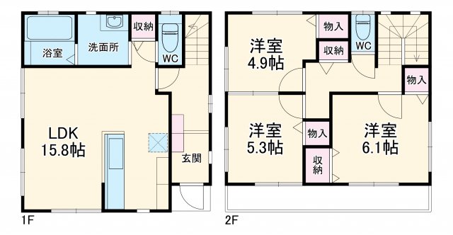 小谷場戸建の間取り