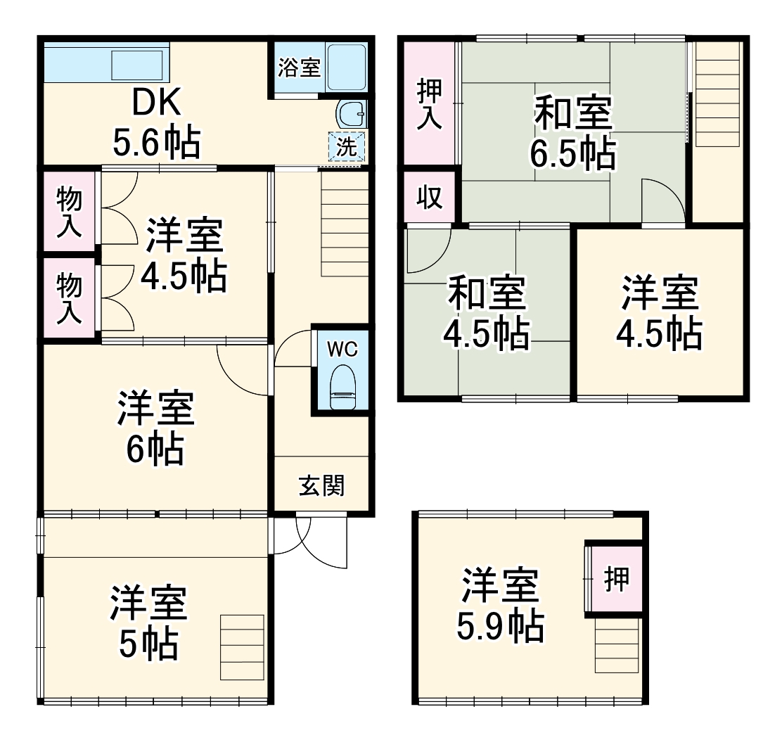 岐阜市正木戸建ての間取り