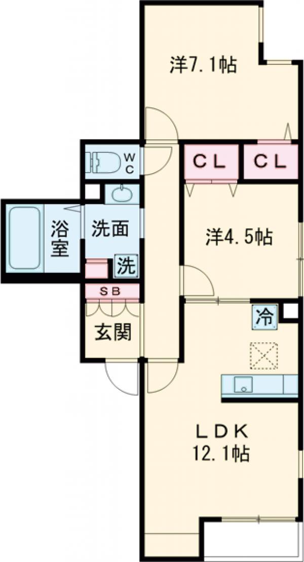サンセリテ東が丘弐番館の間取り