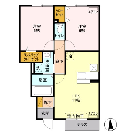 クリスタルコートの間取り