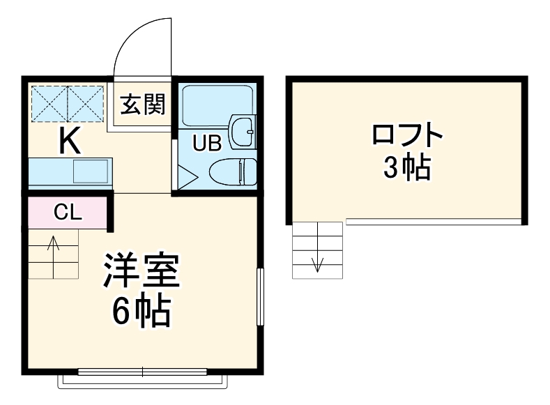 ハーミットクラブハウス峰岡B棟の間取り