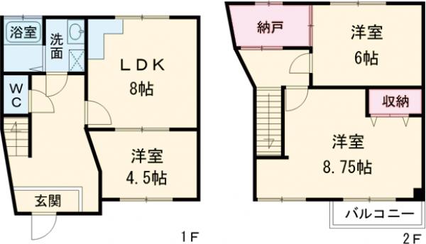サニーハイムニシダⅡの間取り