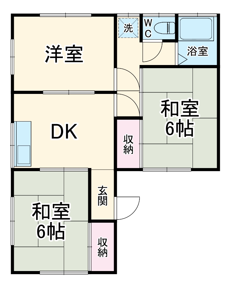 和アパートの間取り