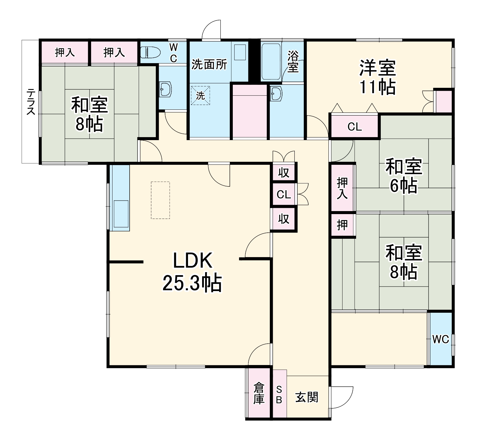 豊中市上野西2丁目貸家の間取り