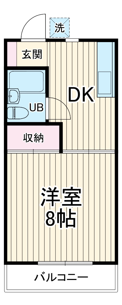 コーポ白百合・205号室の間取り
