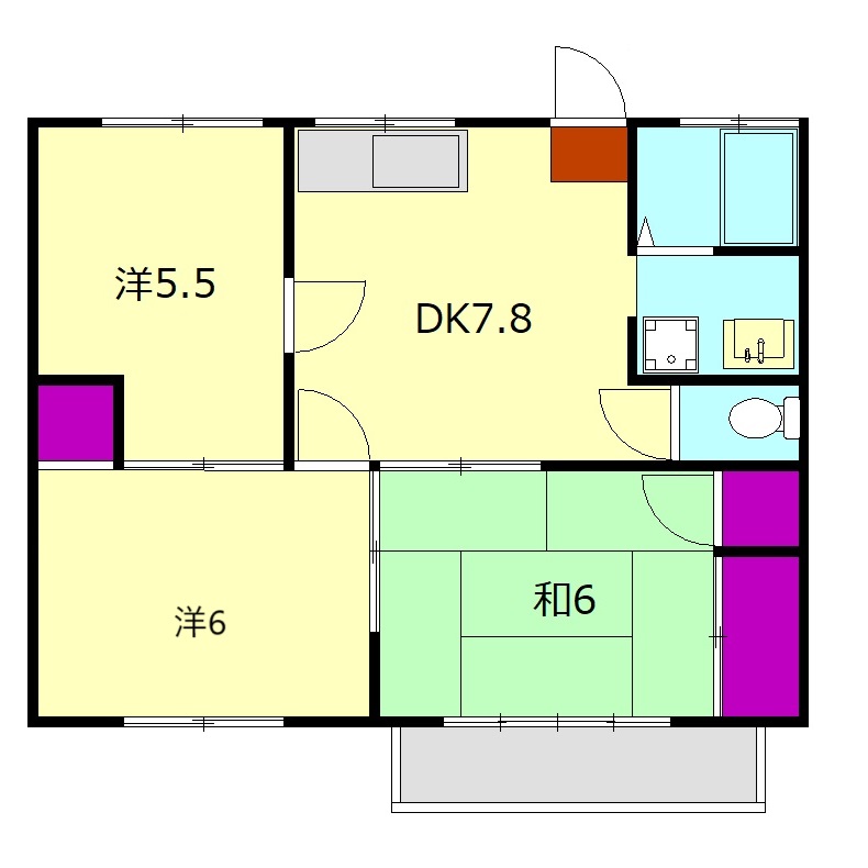 宮町ハイツの間取り
