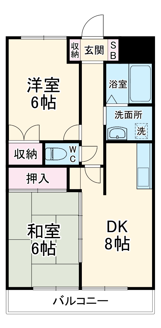 メゾンカワベの間取り