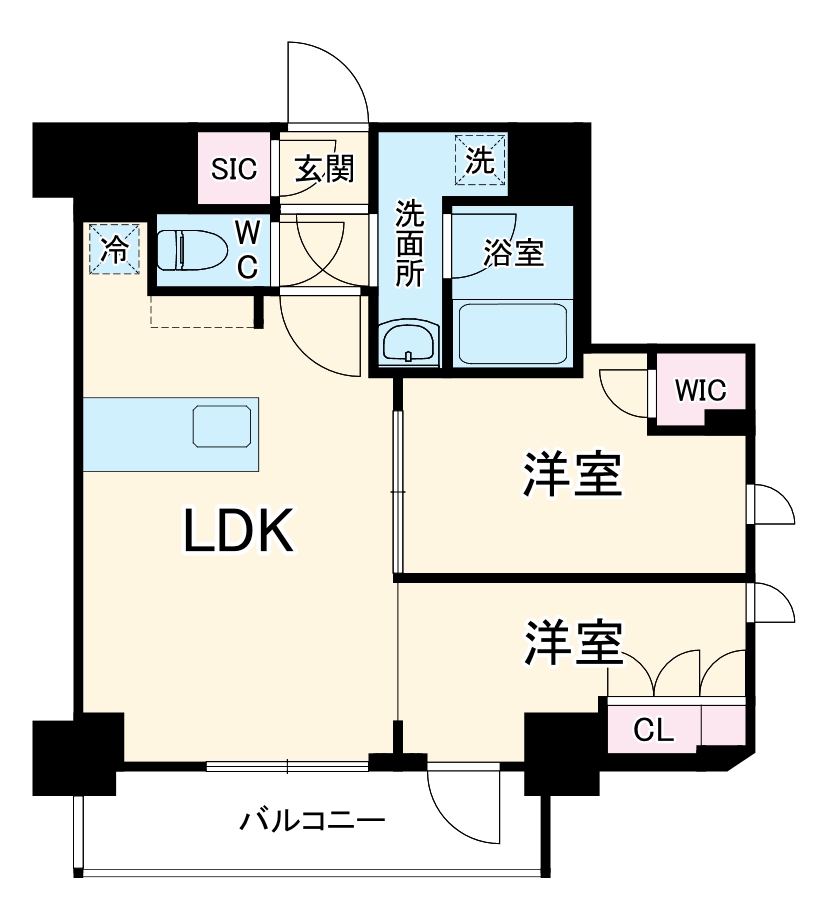 セルアージュ横浜フィエルテの間取り